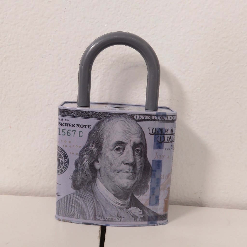 123 Money Tin Lock Piggy Money Bank